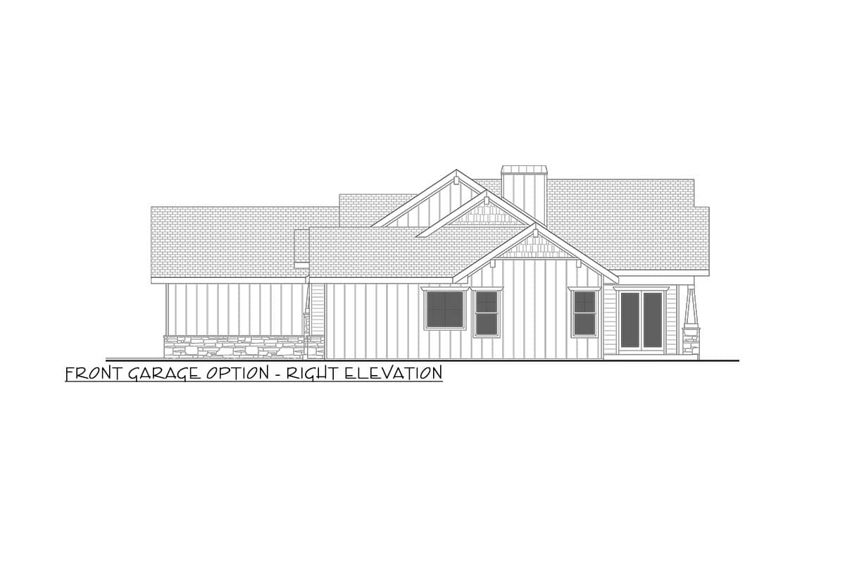Plan 365057PED: 3 or 5 Bed Single-Story Craftsman House Plan with Vaulted Great Room - 2500 Sq Ft - Image #7 - Craftsman, Mountain