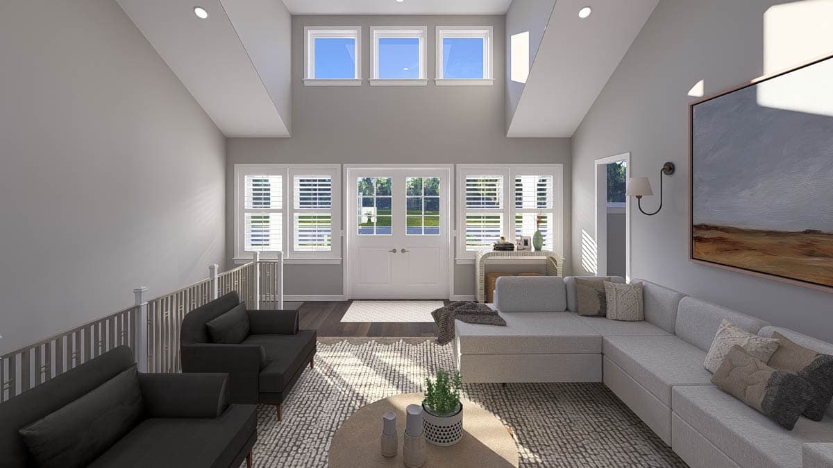 Plan 61624UT: Single-Story Shingle-Style House Plan with Vaulted Family Room - 2444 Sq Ft - Image #7 - Cape Cod, Coastal, Shingle