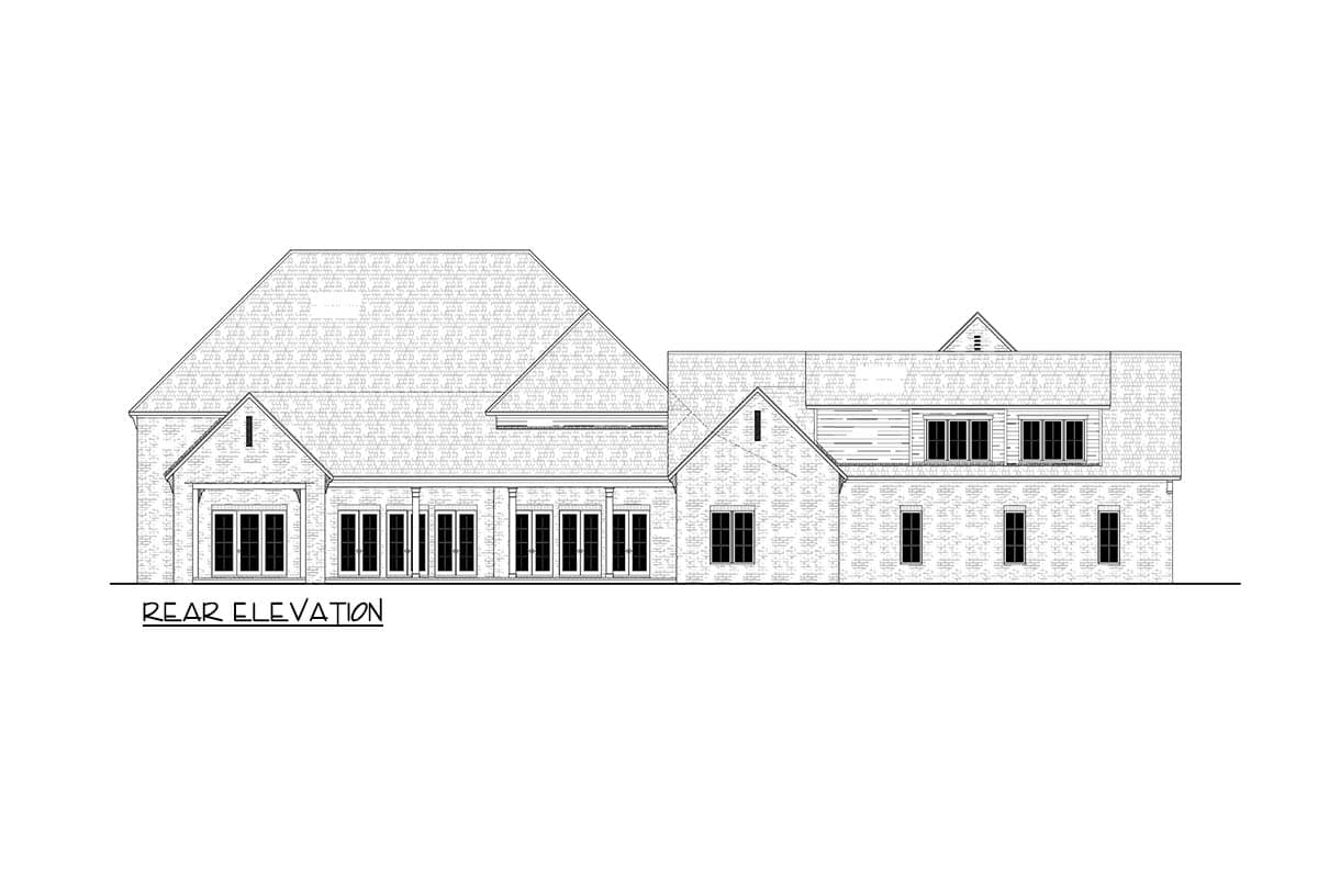Plan 510255WDY: 5-Bedroom Transitional House Plan with Media Room and Bonus Room - 6413 Sq Ft - Image #5 - Transitional