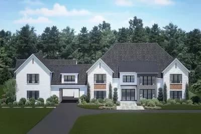 5-Bedroom Transitional House Plan with Media Room and Bonus Room - 6413 Sq Ft