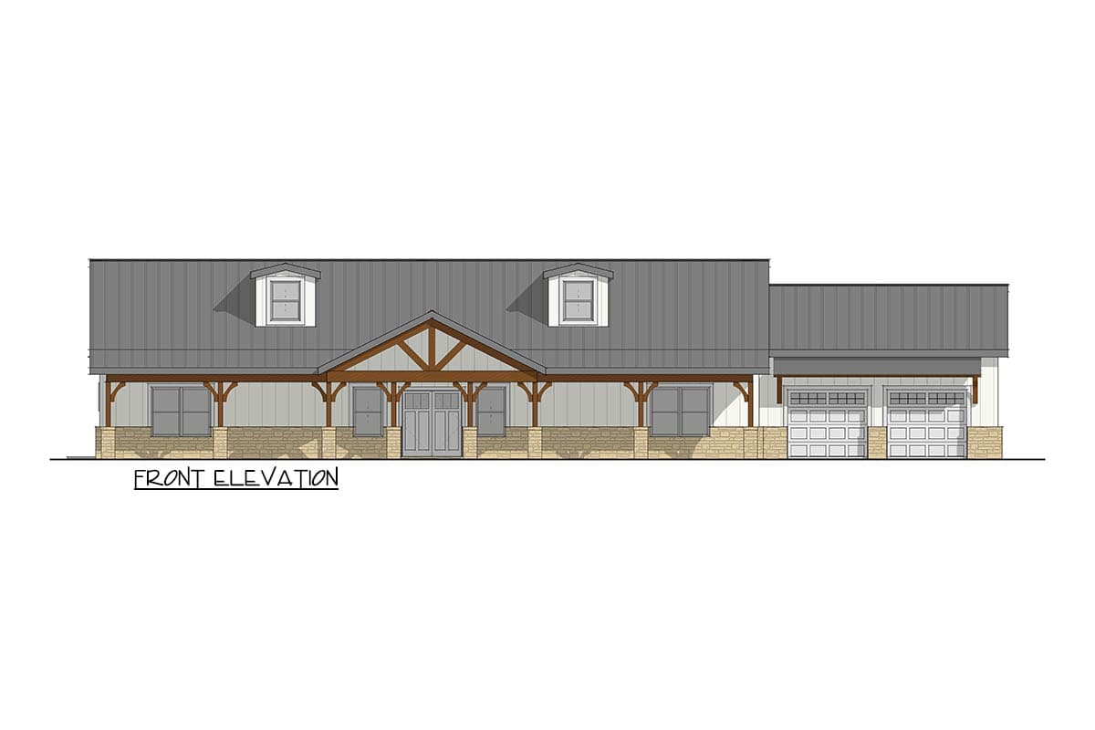 Plan 405000FDC: Charming Country Craftsman Home with 4-Beds and Expansive Outdoor Living - Image #3 - Country, Craftsman, Ranch