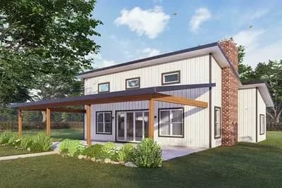 Inviting Modern Cottage Plan with Vaulted Great Room and Expansive Porch