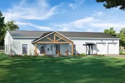 Flexible Country Ranch House Plan with Vaulted Living Space - 2425 Sq Ft