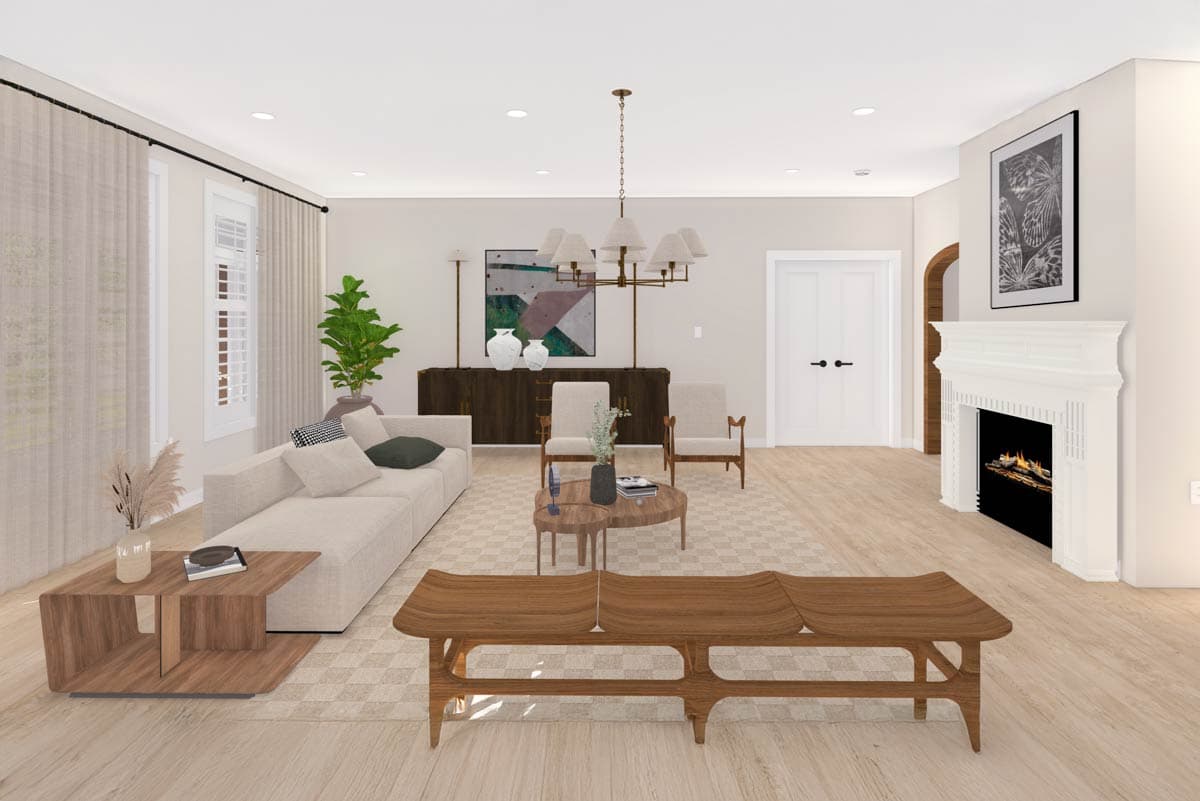 Plan 61626UT: Single Story Southern-Style Plan with Up to 4 Beds - 4501 ...