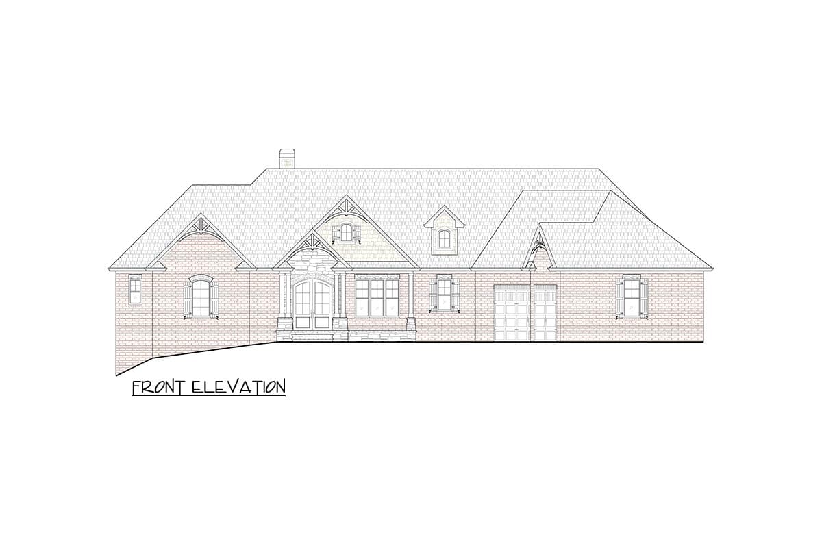 Plan 24420TW: 3-Bed New American House Plan with Outdoor Fireplace - 2802 Sq Ft - Image #36 - Mountain, New American