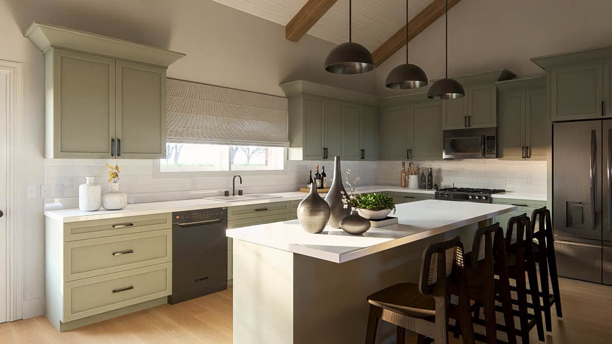 Plan 405008FDC: Vaulted One-Story Barndominium House Plan with 5-Bed Split Layout and Kid-Focused Wing - Image #8 - Barndominium, Rustic