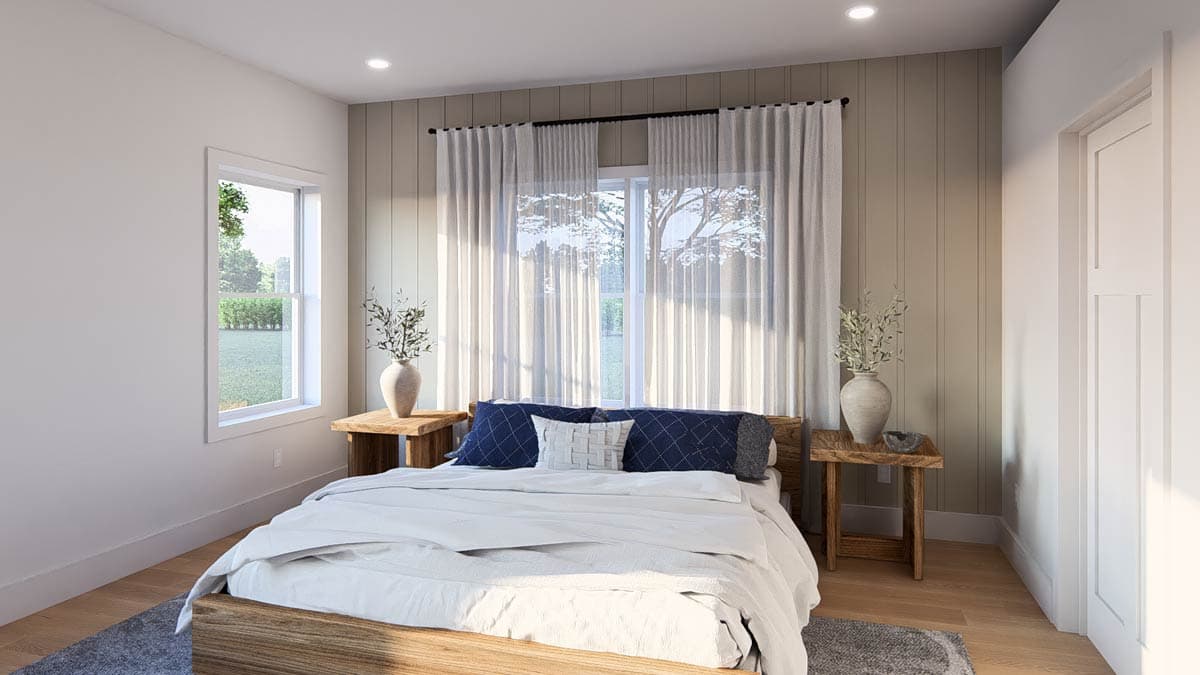 Plan 405008FDC: Vaulted One-Story Barndominium House Plan with 5-Bed Split Layout and Kid-Focused Wing - Image #11 - Barndominium, Rustic