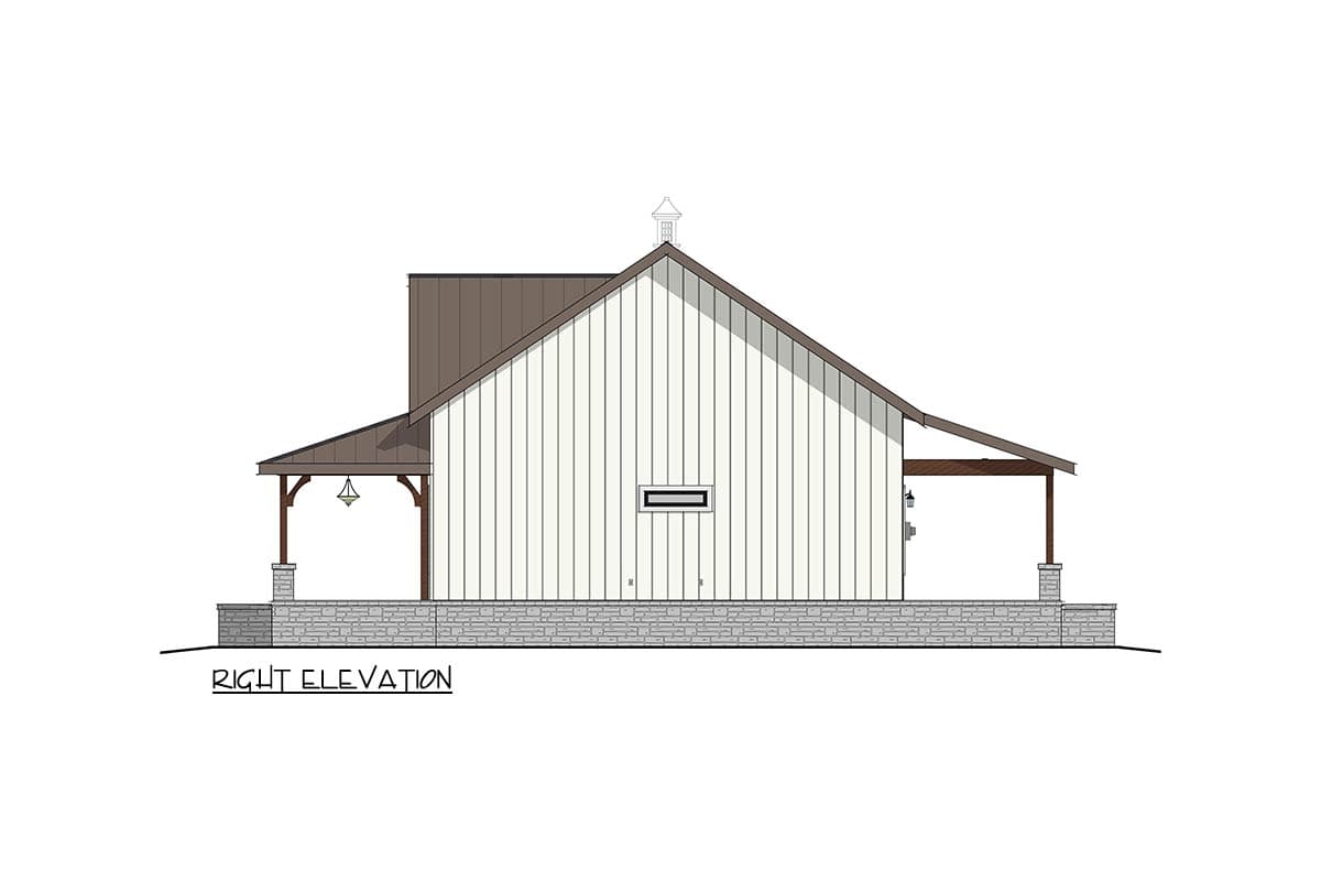 Plan 405018FDC: 3-Bedroom Country Farmhouse Plan with Vaulted Ceilings and Covered Front & Rear Porches - Image #6 - Country, Farmhouse, Ranch