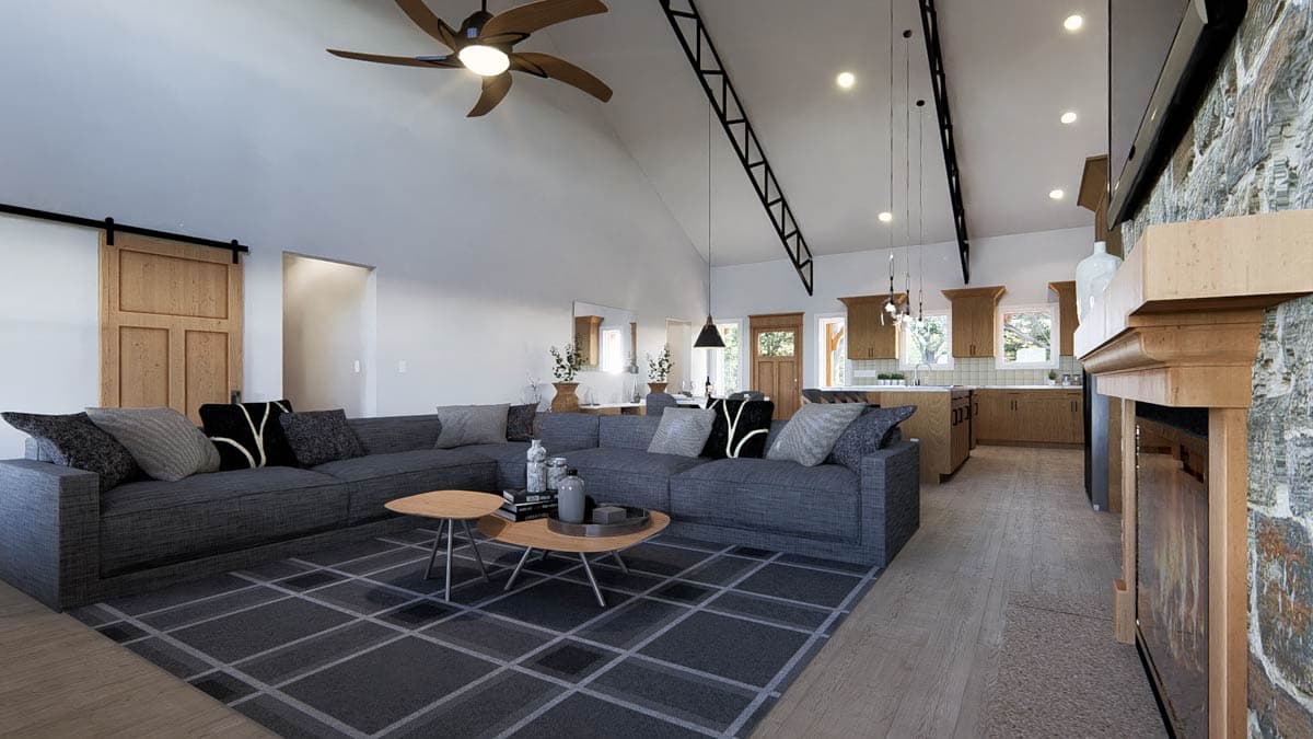 Plan 405019FDC: Inviting Modern Farmhouse with Vaulted Ceilings and Split Bedrooms - Image #6 - Modern Farmhouse