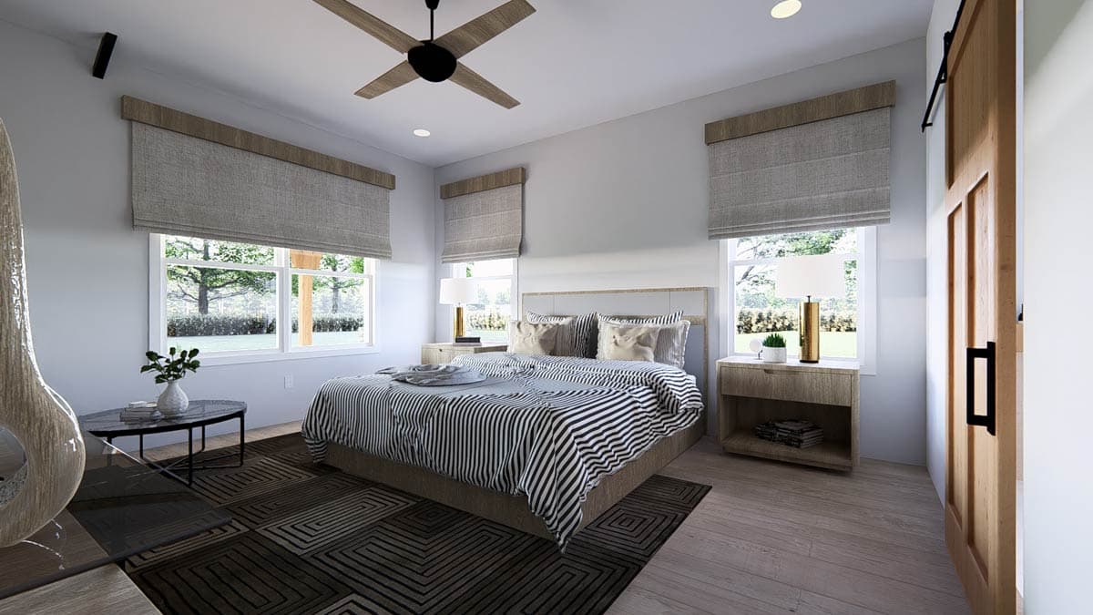 Plan 405019FDC: Inviting Modern Farmhouse with Vaulted Ceilings and Split Bedrooms - Image #9 - Modern Farmhouse