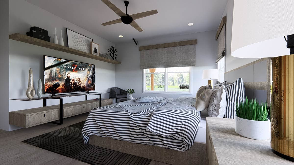 Plan 405019FDC: Inviting Modern Farmhouse with Vaulted Ceilings and Split Bedrooms - Image #7 - Modern Farmhouse