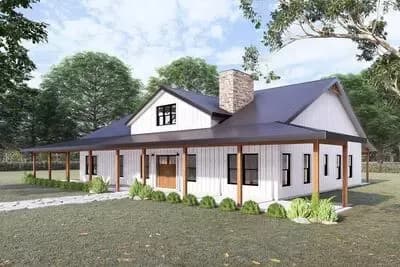 Inviting Modern Farmhouse with Vaulted Ceilings and Split Bedrooms