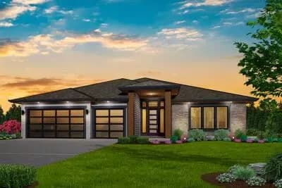 4 or 5 Bed Prairie-Style House Plan with Casita Space - 3742 Sq Ft