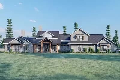 4-Bed Transitional House Plan with Game Room - 4386 Sq Ft
