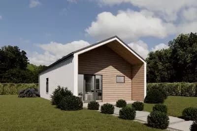 Narrow Scandinavian House Plan Under 1000 Sq Ft