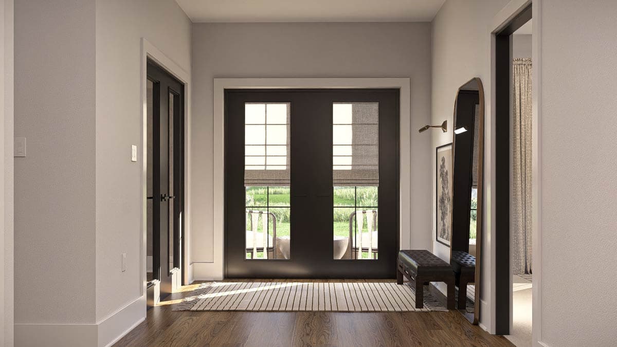 Plan 623515DJ: 2-Bed Barn-Style House Plan with Home Office - 1565 Sq Ft - Image #11 - Barndominium