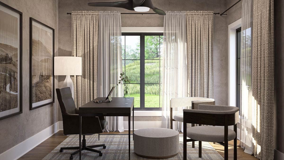 Plan 623515DJ: 2-Bed Barn-Style House Plan with Home Office - 1565 Sq Ft - Image #24 - Barndominium