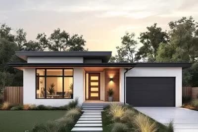 3-Bed Mid-Century Modern House Plan with Hidden Safe Area - 2123 Sq Ft
