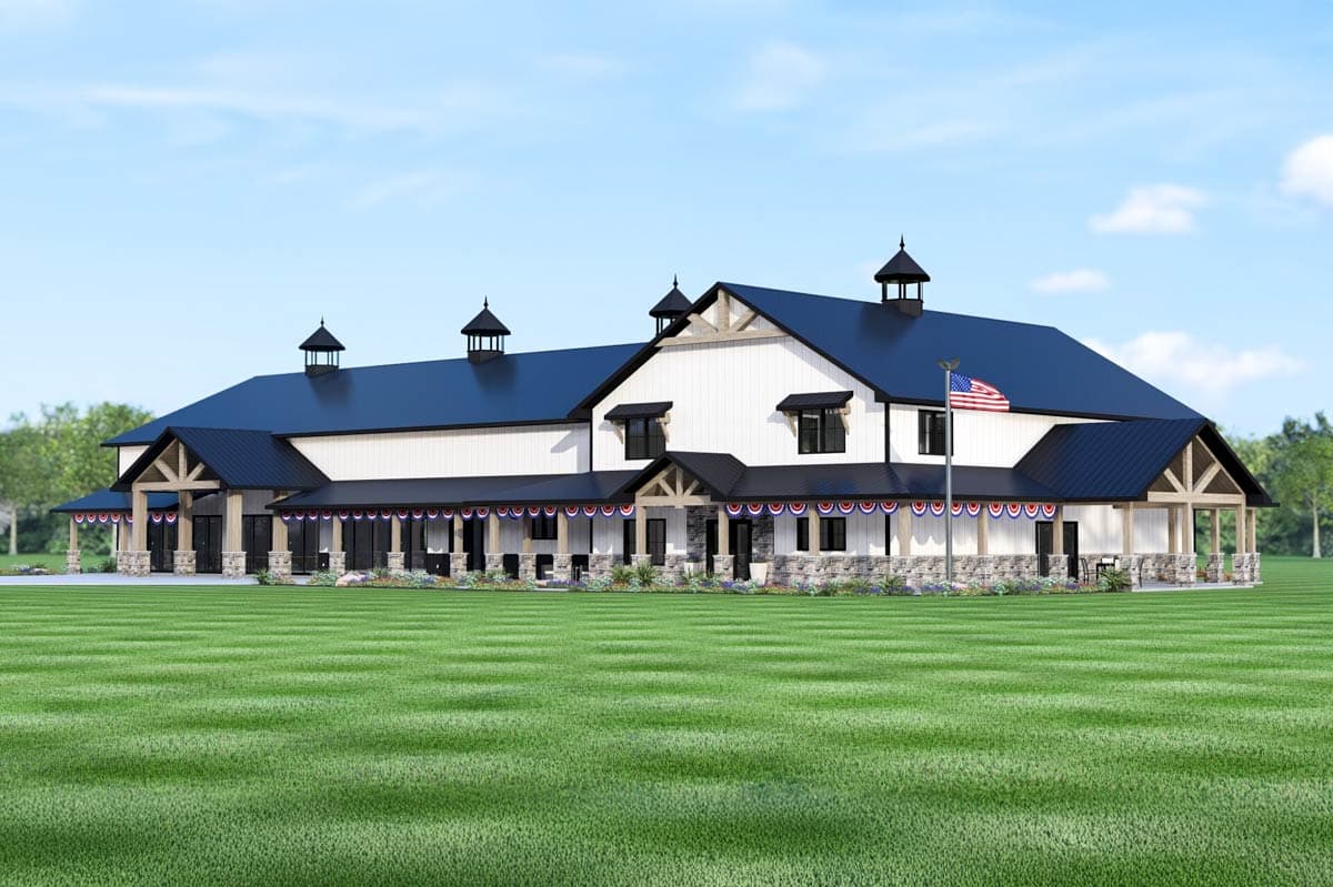 Plan 135355GRA: Two-Story Barndominium Plan with Oversized Event Room - 9800 Sq Ft - Image #28 - Barndominium, Mountain