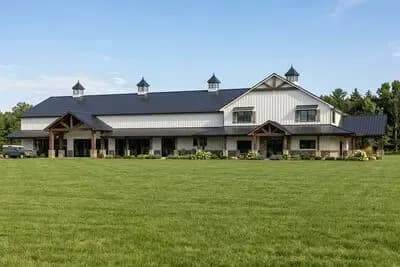 Two-Story Barndominium Plan with Oversized Event Room - 9800 Sq Ft
