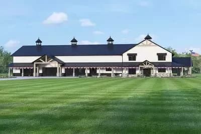 Two-Story Barndominium Plan with Oversized Event Room - 9800 Sq Ft
