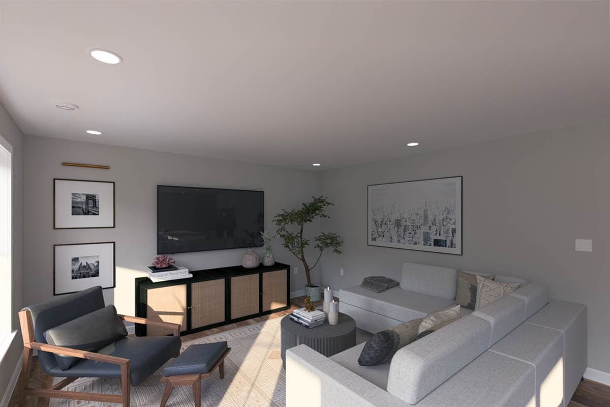 Plan 61629UT: 4-Bay Traditional Garage Plan with 1-Bedroom and Living Space Upstairs - 1219 Sq Ft - Image #10 - Traditional