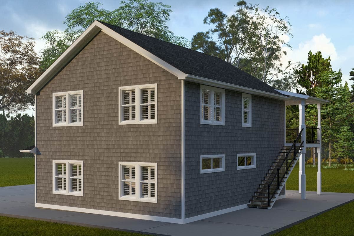 Plan 61630UT: 2-Bed Cape Cod House Plan with Great Room and Family Room - 1726 Sq Ft - Image #9 - Cape Cod, Shingle
