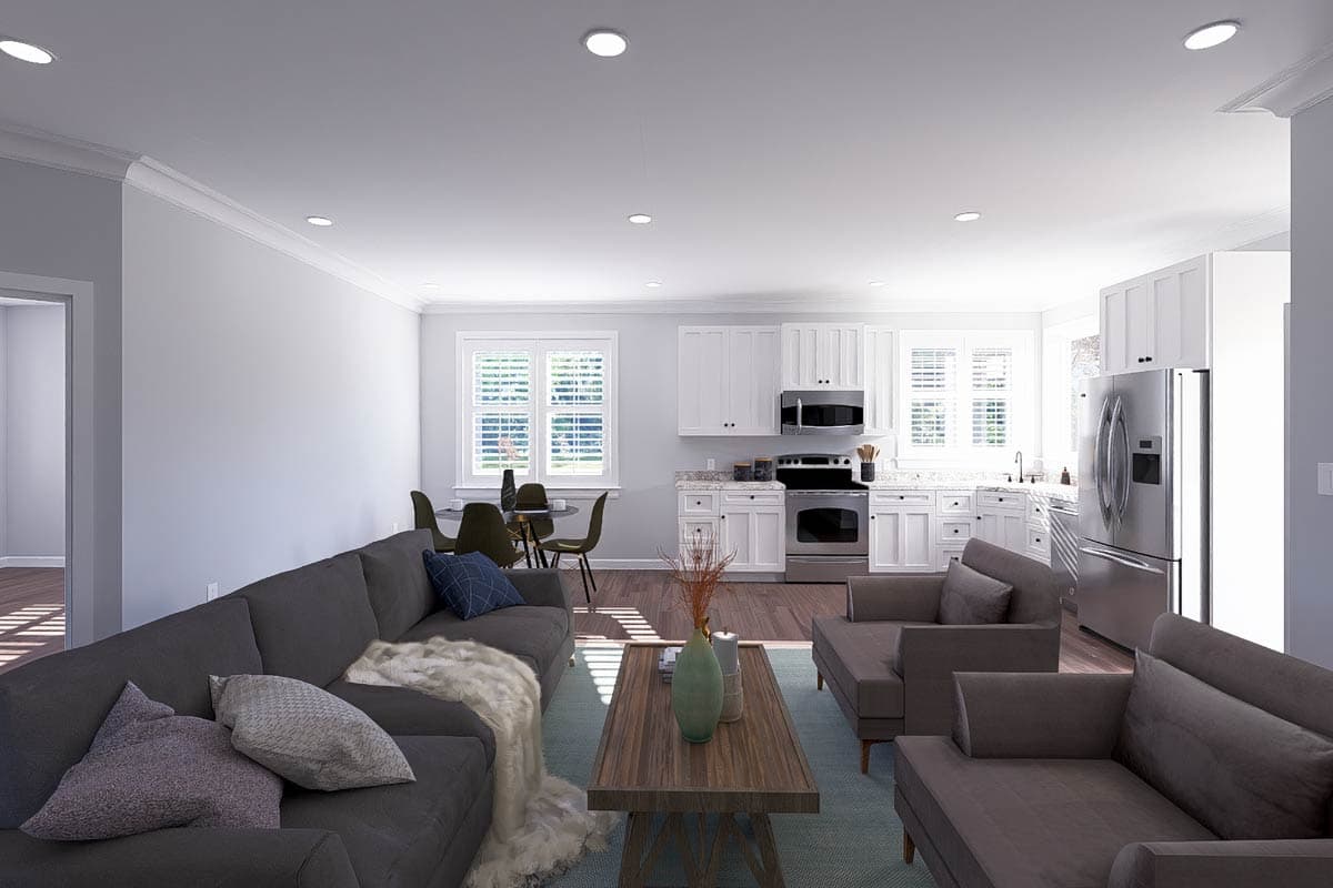 Plan 61630UT: 2-Bed Cape Cod House Plan with Great Room and Family Room - 1726 Sq Ft - Image #7 - Cape Cod, Shingle