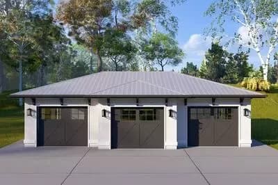 Stand Alone Garage with 3-Car Bay - 1335 Sq Ft