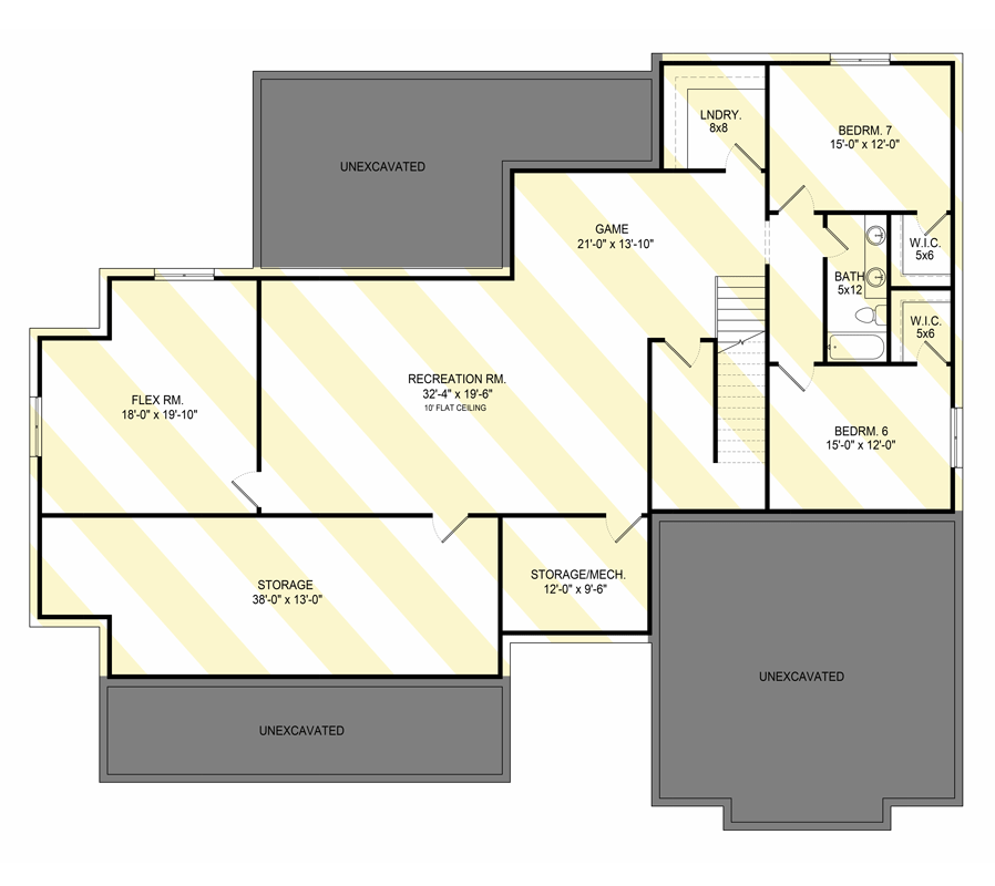 Plan 493036GNT: 5-Bed Modern Farmhouse Plan with Stone Veneer Exterior - 3841 Sq Ft - Floor Plan - Optional Lower Level - Modern Farmhouse