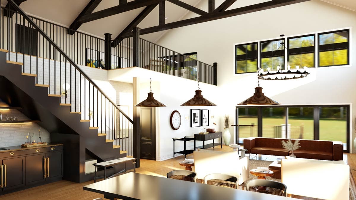 Plan 135356GRA: 4-Bed Barndominium House Plan with Attached 2-Bed Apartment - 7781 Sq Ft - Image #9 - Barndominium, Mountain, New American