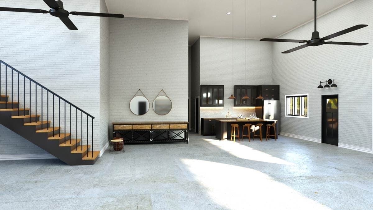 Plan 135356GRA: 4-Bed Barndominium House Plan with Attached 2-Bed Apartment - 7781 Sq Ft - Image #24 - Barndominium, Mountain, New American