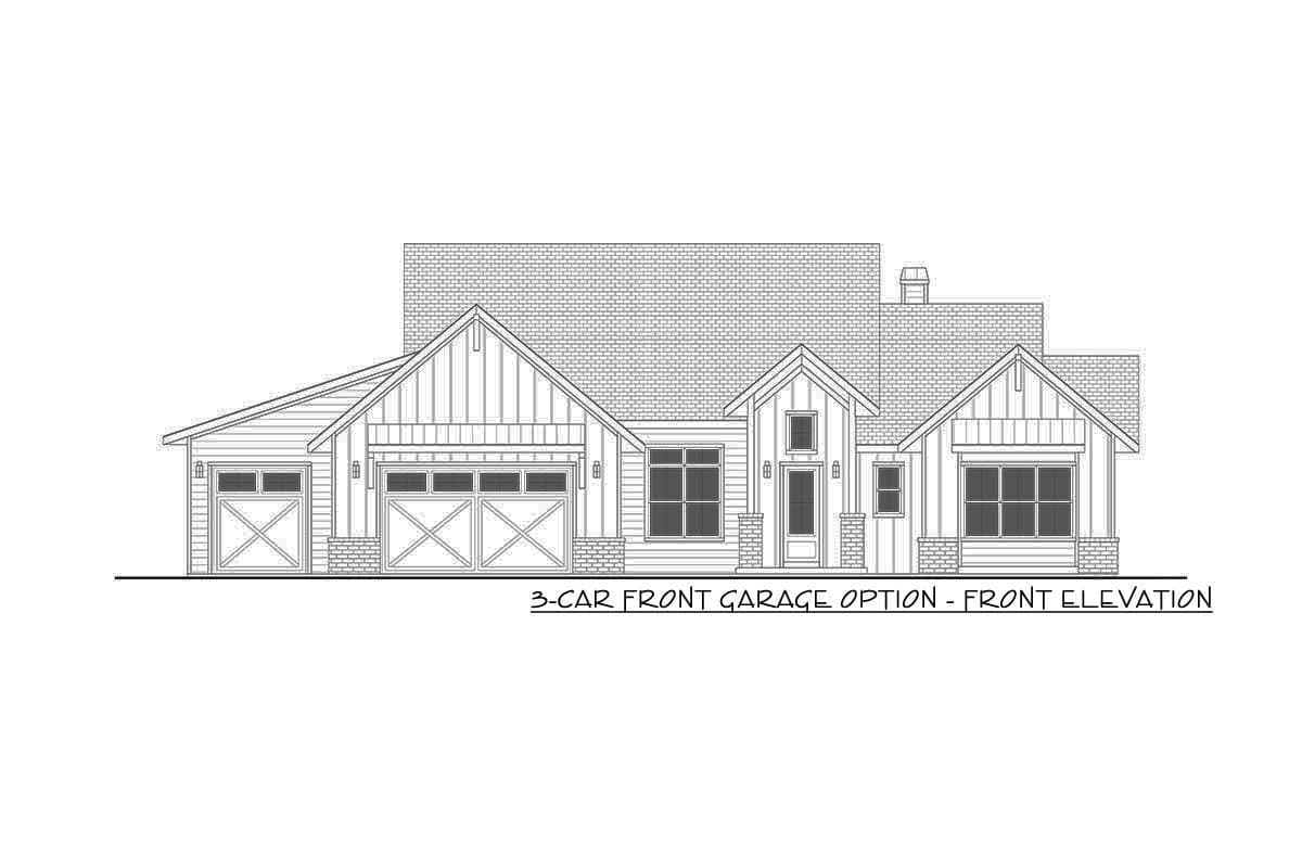 Plan 365060PED: 3 or 5 Bed Modern Farmhouse Plan with Main Floor Master and Laundry Access - 2500 Sq Ft - Image #7 - Modern Farmhouse, New American