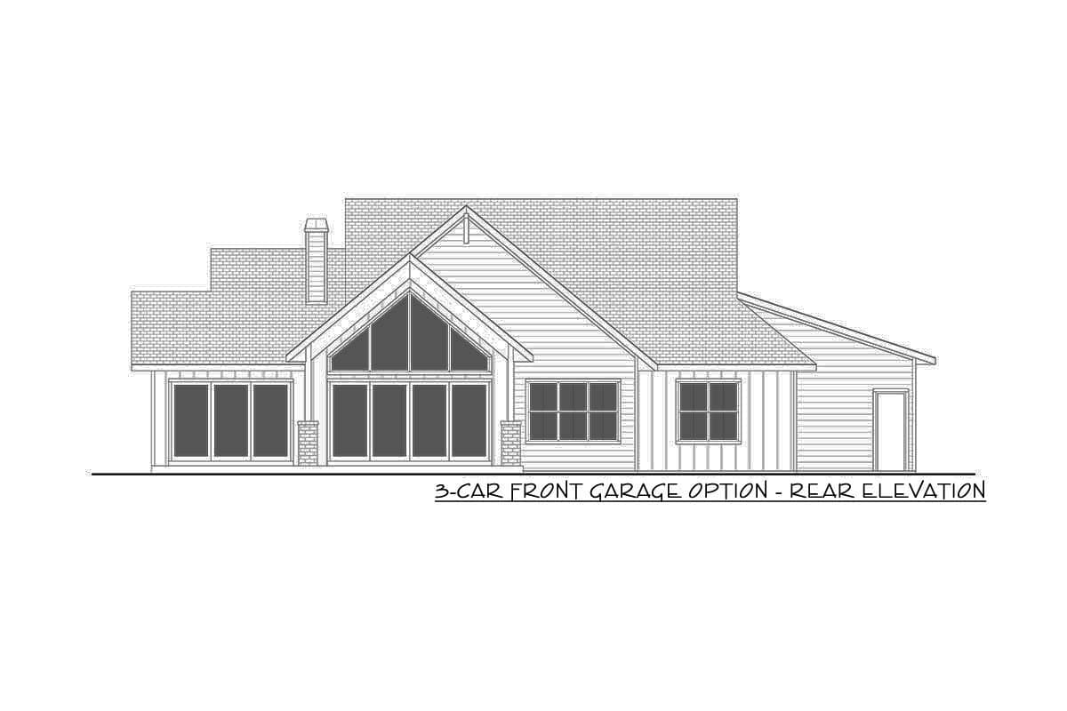 Plan 365060PED: 3 or 5 Bed Modern Farmhouse Plan with Main Floor Master and Laundry Access - 2500 Sq Ft - Image #10 - Modern Farmhouse, New American
