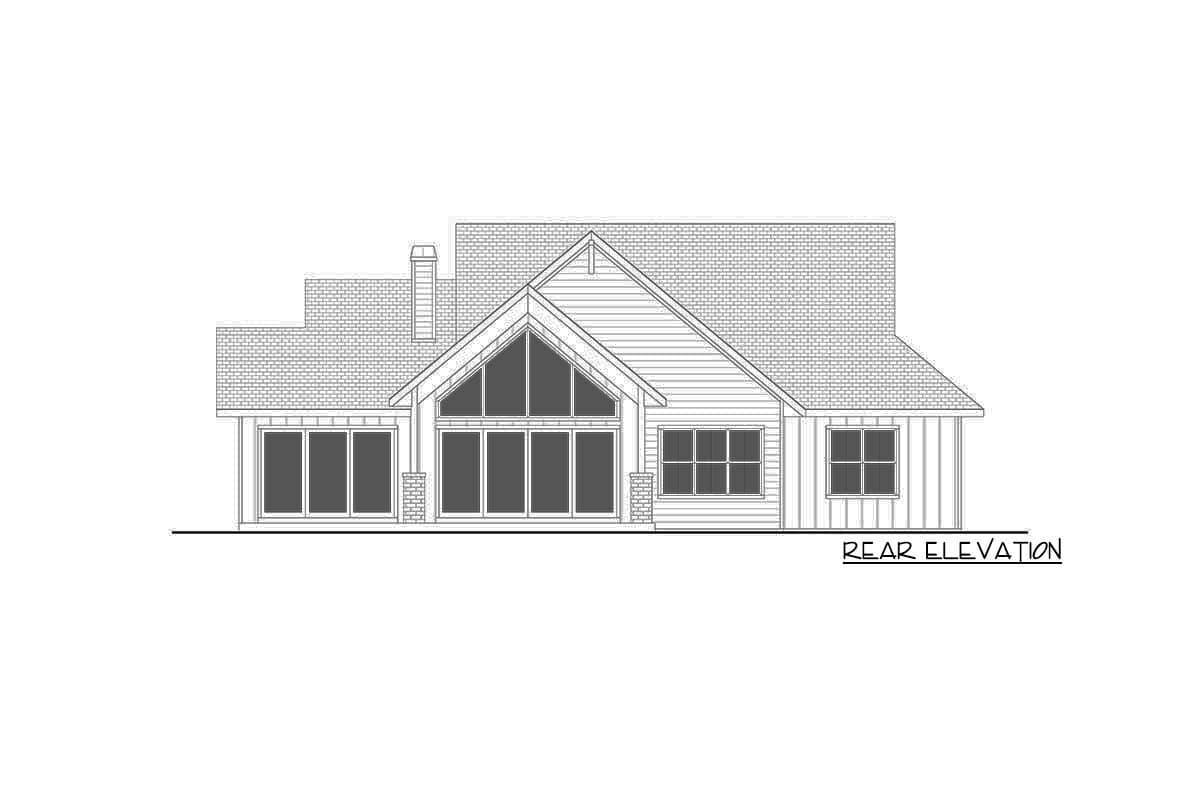 Plan 365060PED: 3 or 5 Bed Modern Farmhouse Plan with Main Floor Master and Laundry Access - 2500 Sq Ft - Image #5 - Modern Farmhouse, New American
