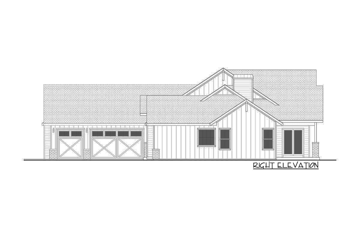 Plan 365060PED: 3 or 5 Bed Modern Farmhouse Plan with Main Floor Master and Laundry Access - 2500 Sq Ft - Image #6 - Modern Farmhouse, New American