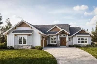3-Bedroom Mountain Craftsman House Plan with Home Office or Flex Room - 2500 Sq Ft