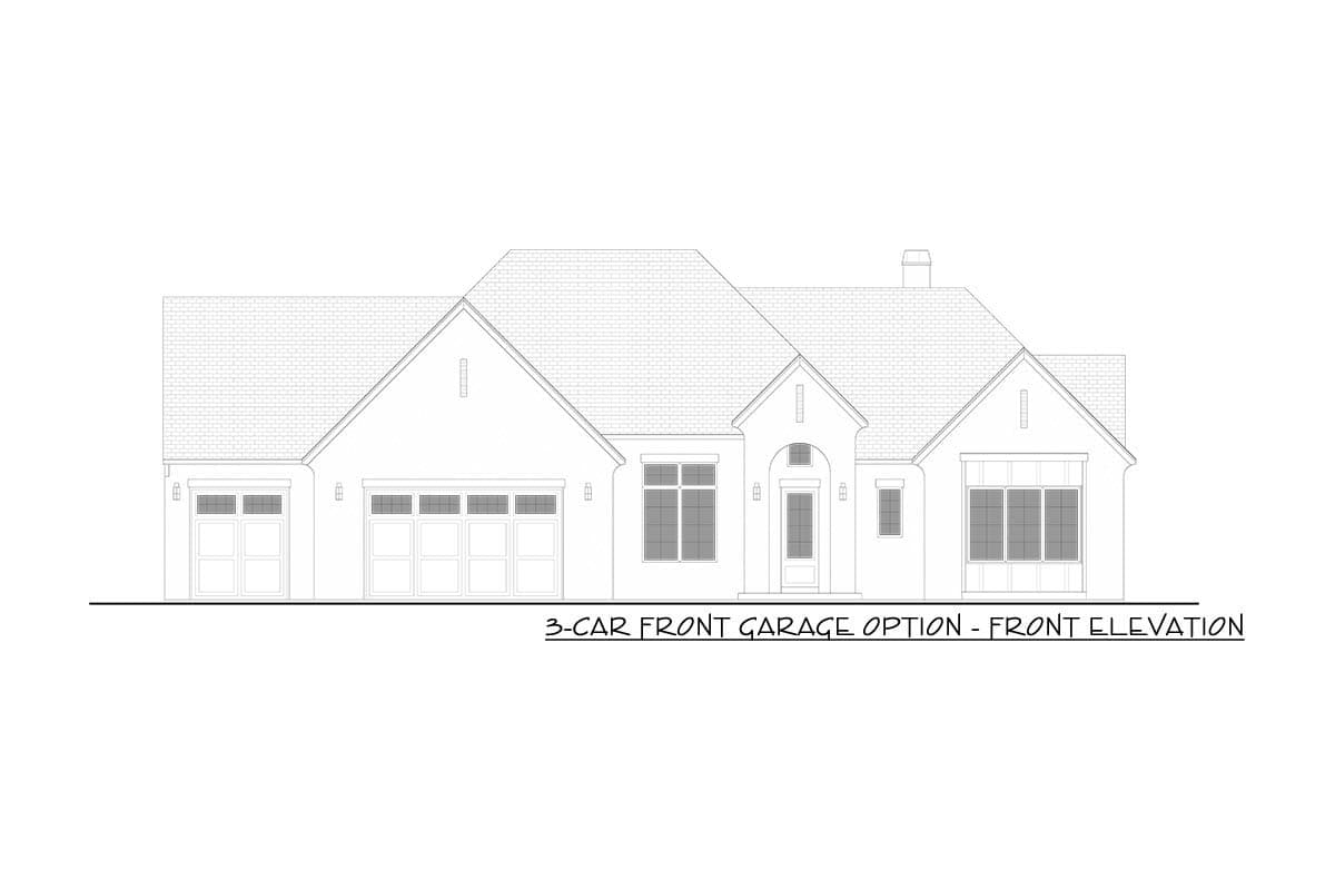 Plan 365063PED: 3 or 5 Bed Tudor-Style House Plan with Main Floor Master and Laundry Access - 2500 Sq Ft - Image #6 - Transitional