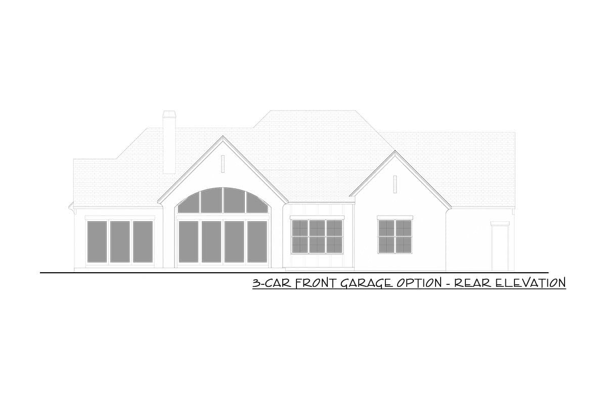 Plan 365063PED: 3 or 5 Bed Tudor-Style House Plan with Main Floor Master and Laundry Access - 2500 Sq Ft - Image #8 - Transitional