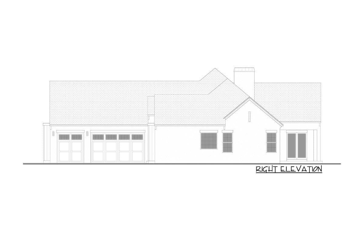 Plan 365063PED: 3 or 5 Bed Tudor-Style House Plan with Main Floor Master and Laundry Access - 2500 Sq Ft - Image #5 - Transitional