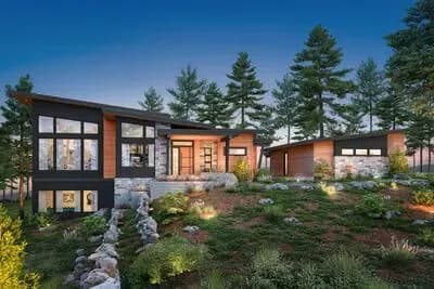 Modern 4 or 5-Bedroom House Plan with Golf Simulator and Activity Room