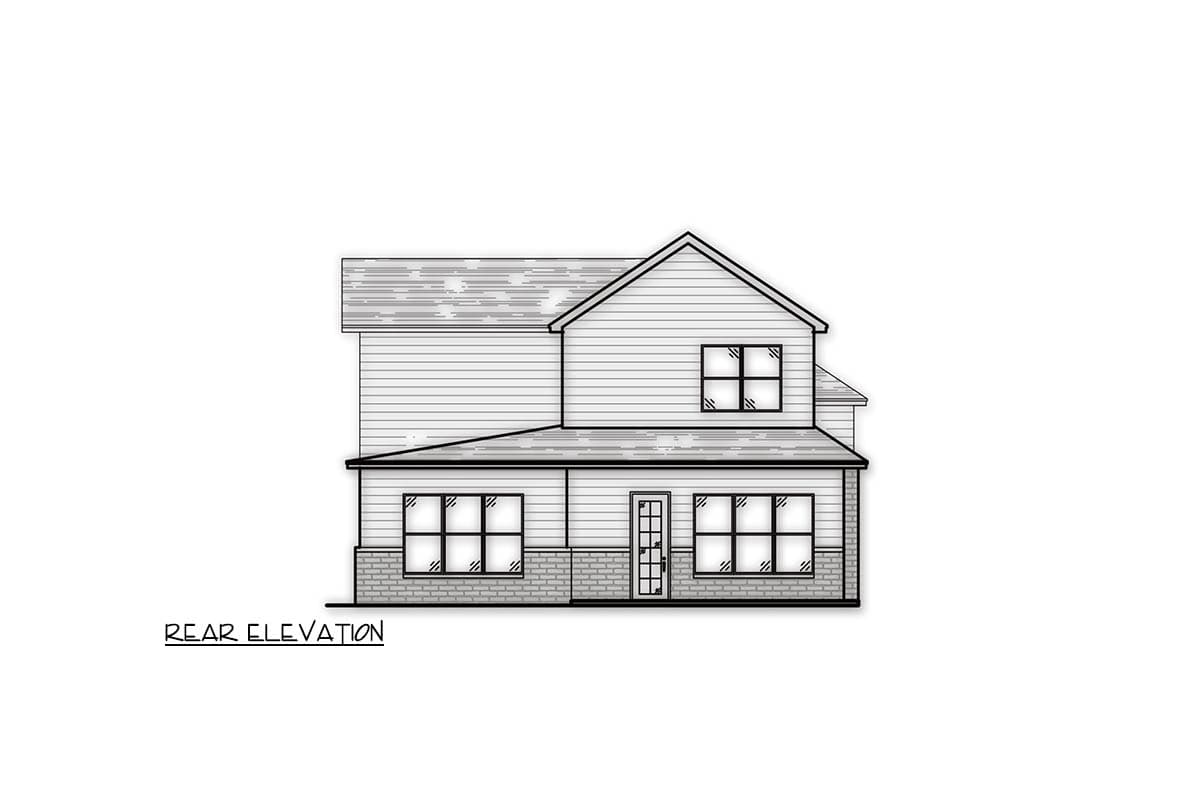 Plan 302000PSK: 4-Bedroom Traditional House Plan with Main Level Primary Bed and Loft Upstairs - Image #6 - New American, Traditional