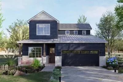 4-Bedroom Traditional House Plan with Main Level Primary Bed and Loft Upstairs