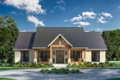 Charming 3-Bed Farmhouse Plan with Open Concept Living Space - 2400 Sq Ft