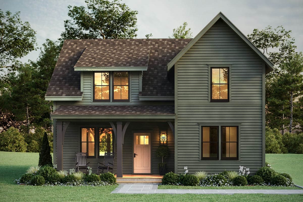 Plan 50239PH: 4-Bed New American House Plan with Optional Rear Porch - 2264 Sq Ft - Image #7 - Country, Farmhouse, New American