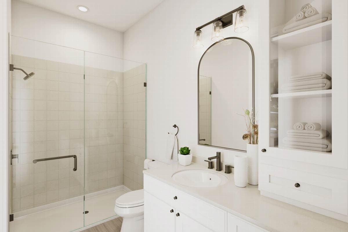 Plan 52005HZ: Pool House with Vaulted Living Room and Outdoor Kitchen - 1000 Sq Ft - Image #8 - Modern Farmhouse