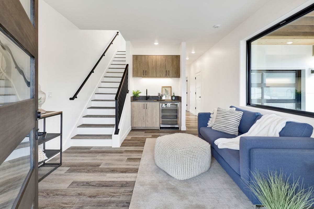 Plan 280225JWD: Two-Story 2-Bed Contemporary House Plan with Sloped Ceilings - 1387 Sq Ft - Image #7 - Contemporary