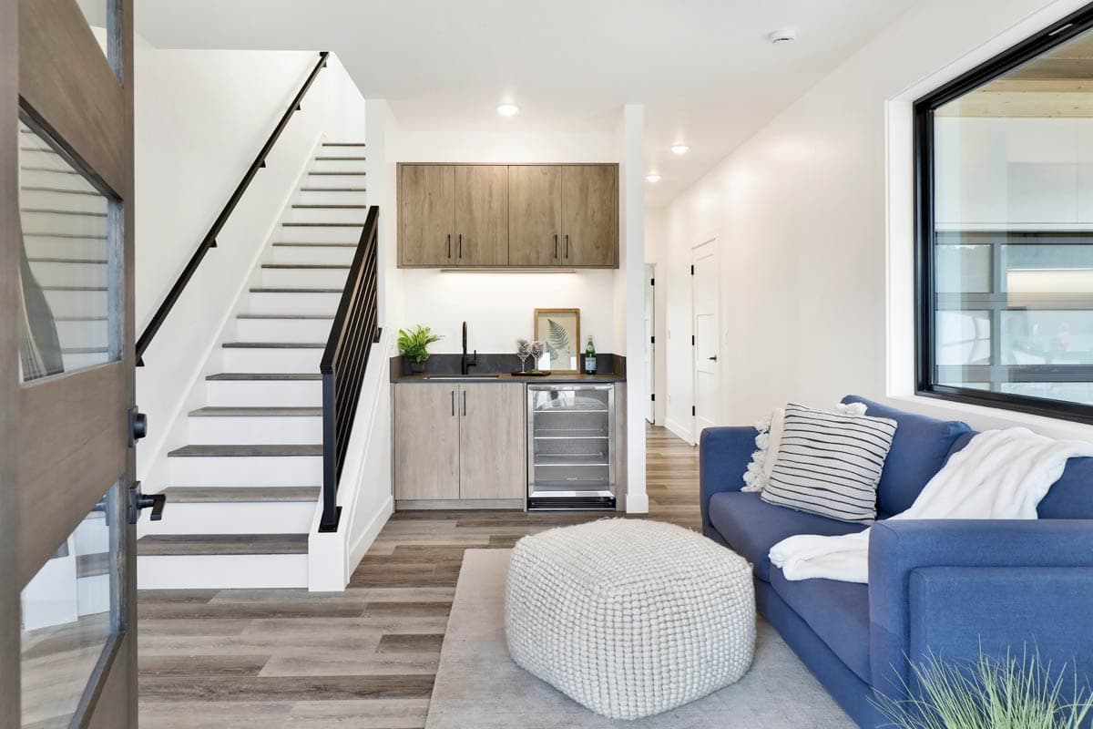 Plan 280225JWD: Two-Story 2-Bed Contemporary House Plan with Sloped Ceilings - 1387 Sq Ft - Image #12 - Contemporary