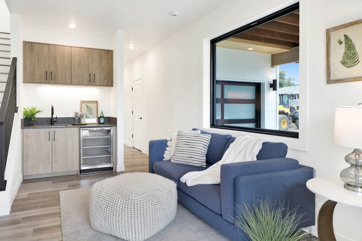 Plan 280225JWD: Two-Story 2-Bed Contemporary House Plan with Sloped Ceilings - 1387 Sq Ft - Image #11 - Contemporary