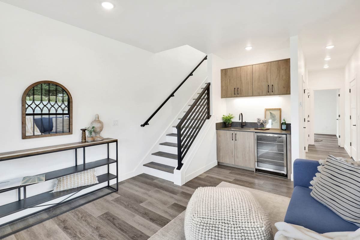 Plan 280225JWD: Two-Story 2-Bed Contemporary House Plan with Sloped Ceilings - 1387 Sq Ft - Image #13 - Contemporary